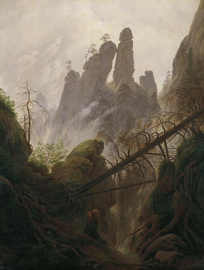 felsenlandschaft von caspar david friedrich